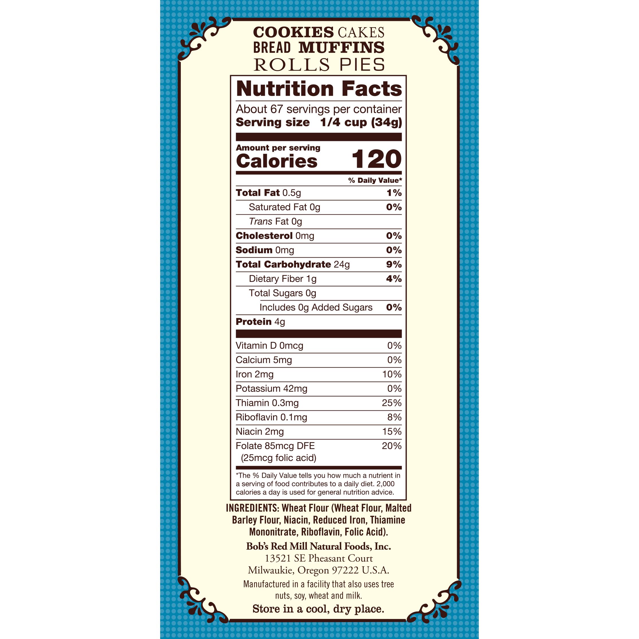 Bột Mì Đa Dụng Bob's Red Mill Unbleached White All Purpose flour 2.27kg