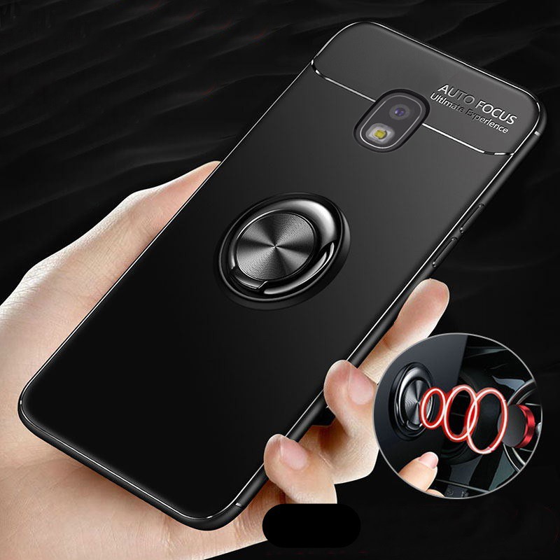 Ốp Lưng SAMSUNG J7 Pro Cao Su Bracket Iring (Đen)