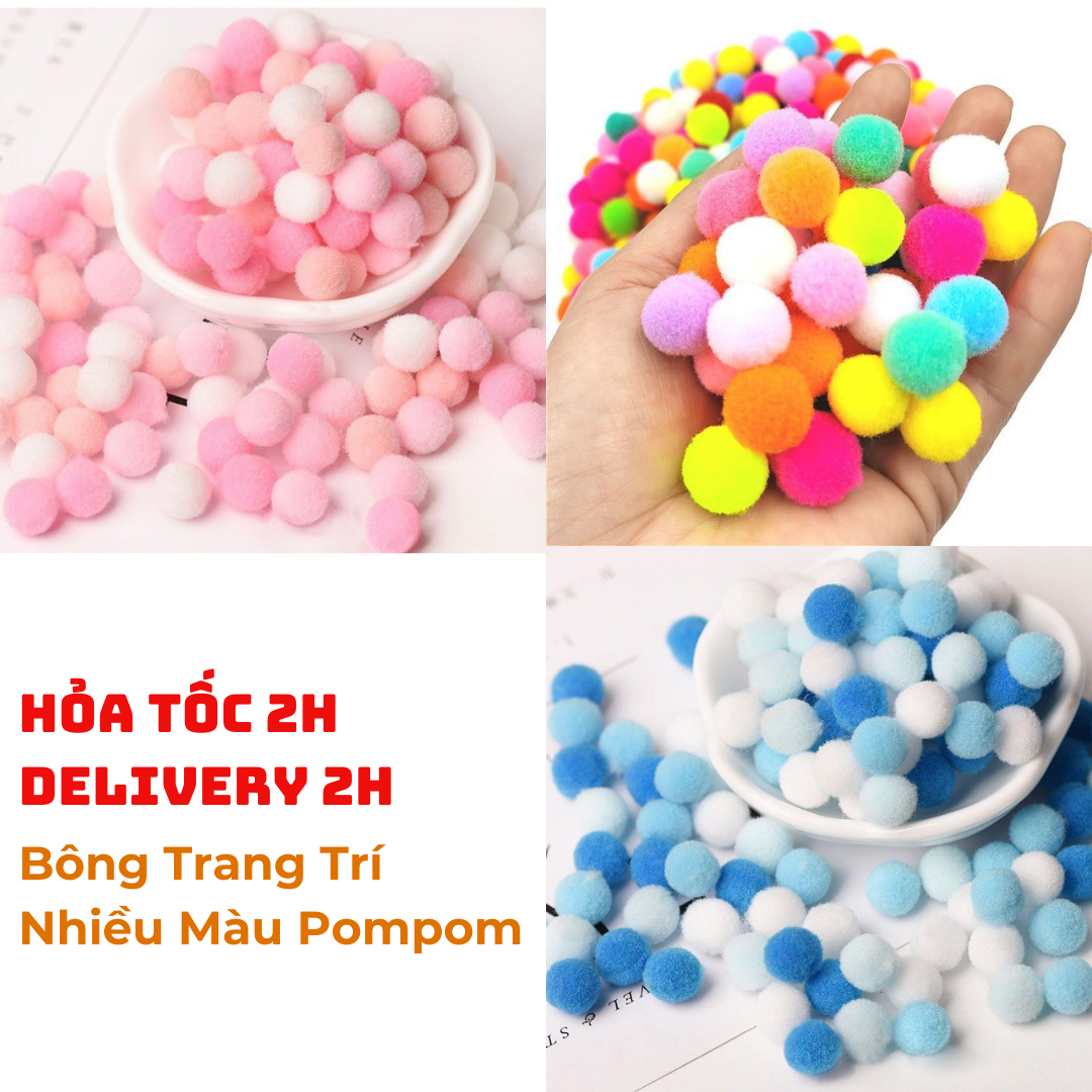 Bông Trang Trí Nhiều Màu Pompom BBNE62