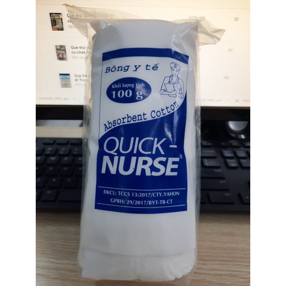 [HCM]BÔNG GÒN QUICK NURSE GÓI 100GR