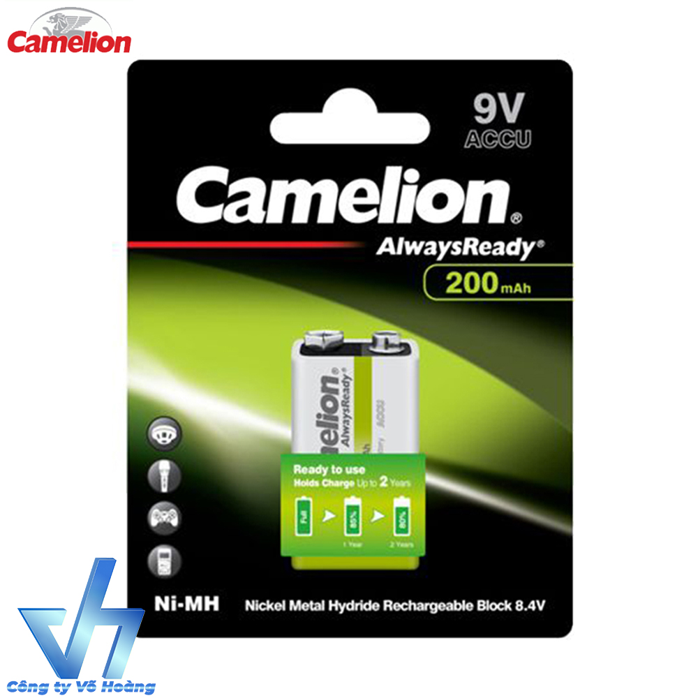 Pin sạc Camelion Rechargeable 9V (Trắng xanh lá)