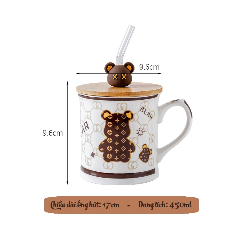 Ly sứ Bearbrik cao cấp sang trọng