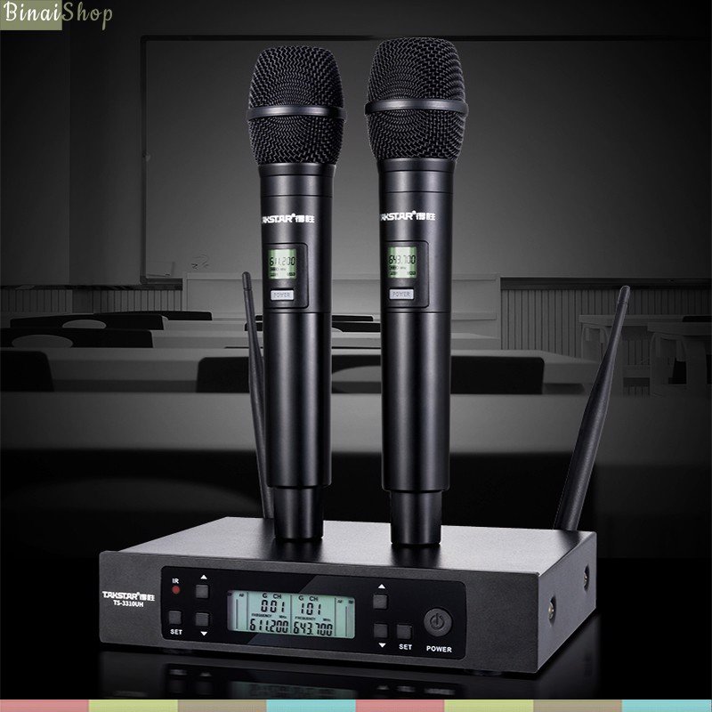 Takstar ts-3310uh - micro không dây uhf cho phòng học, văn phòng, sân khấu, karaoke gia đình, phạm vi 100m