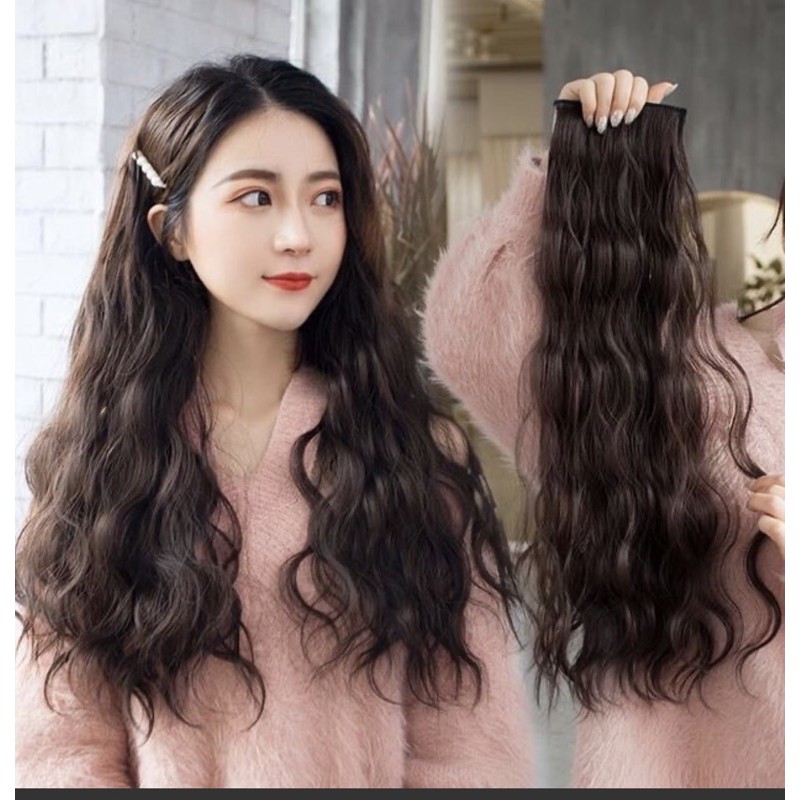 Tóc giả kẹp ❤️freeship❤️ combo 3 dãy kẹp xù dợn
