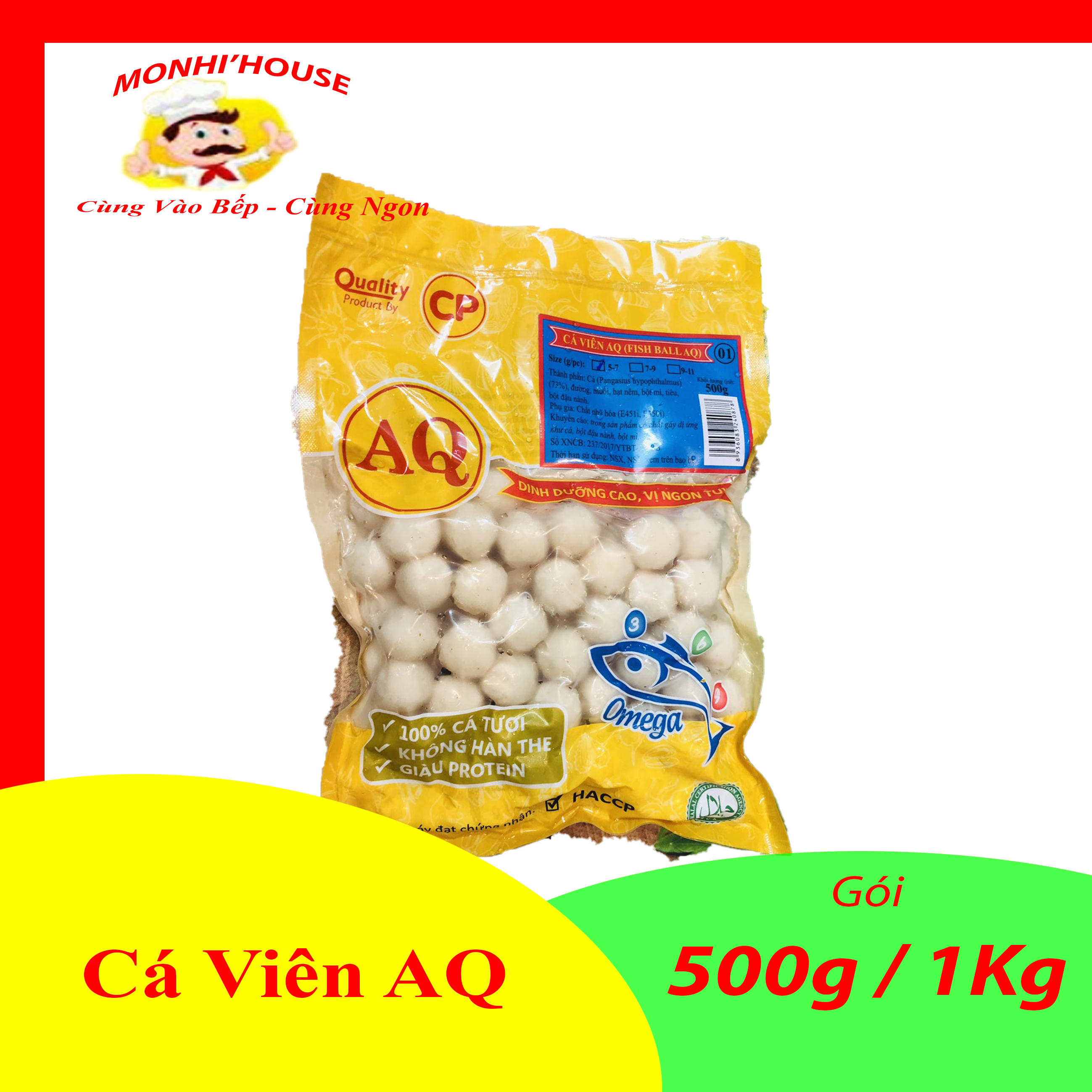 1KG Cá viên AQ Hàng CP