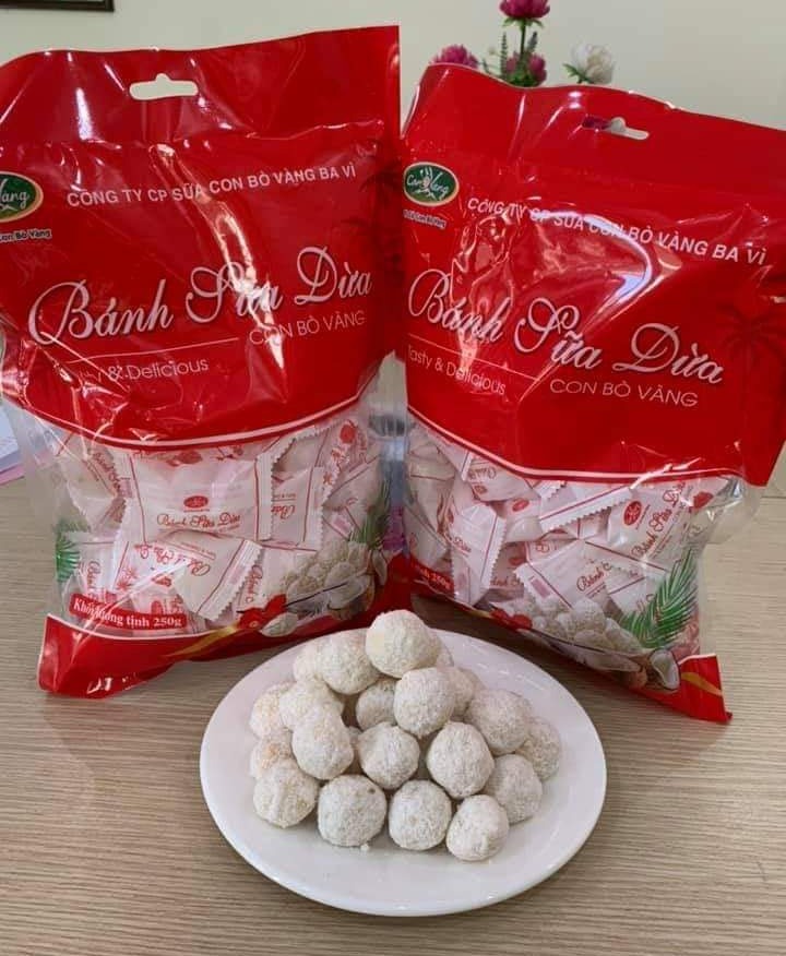 [HCM]Bánh sữa dừa non con bò vàng 250gr