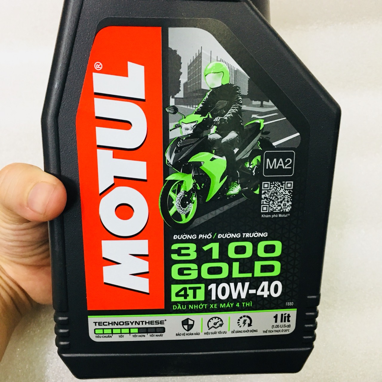 NHỚT MOTUL 3100 GOLD 10w40 1L (nhớt xe số)