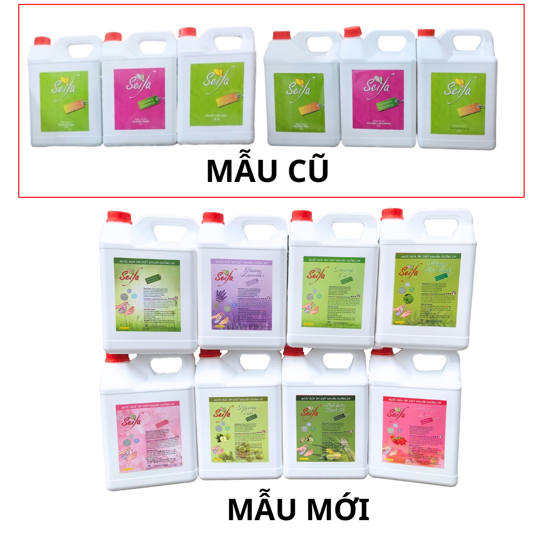 [ Xà phòng ] Nước rửa tay diệt khuẩn Seifa can 5 lít