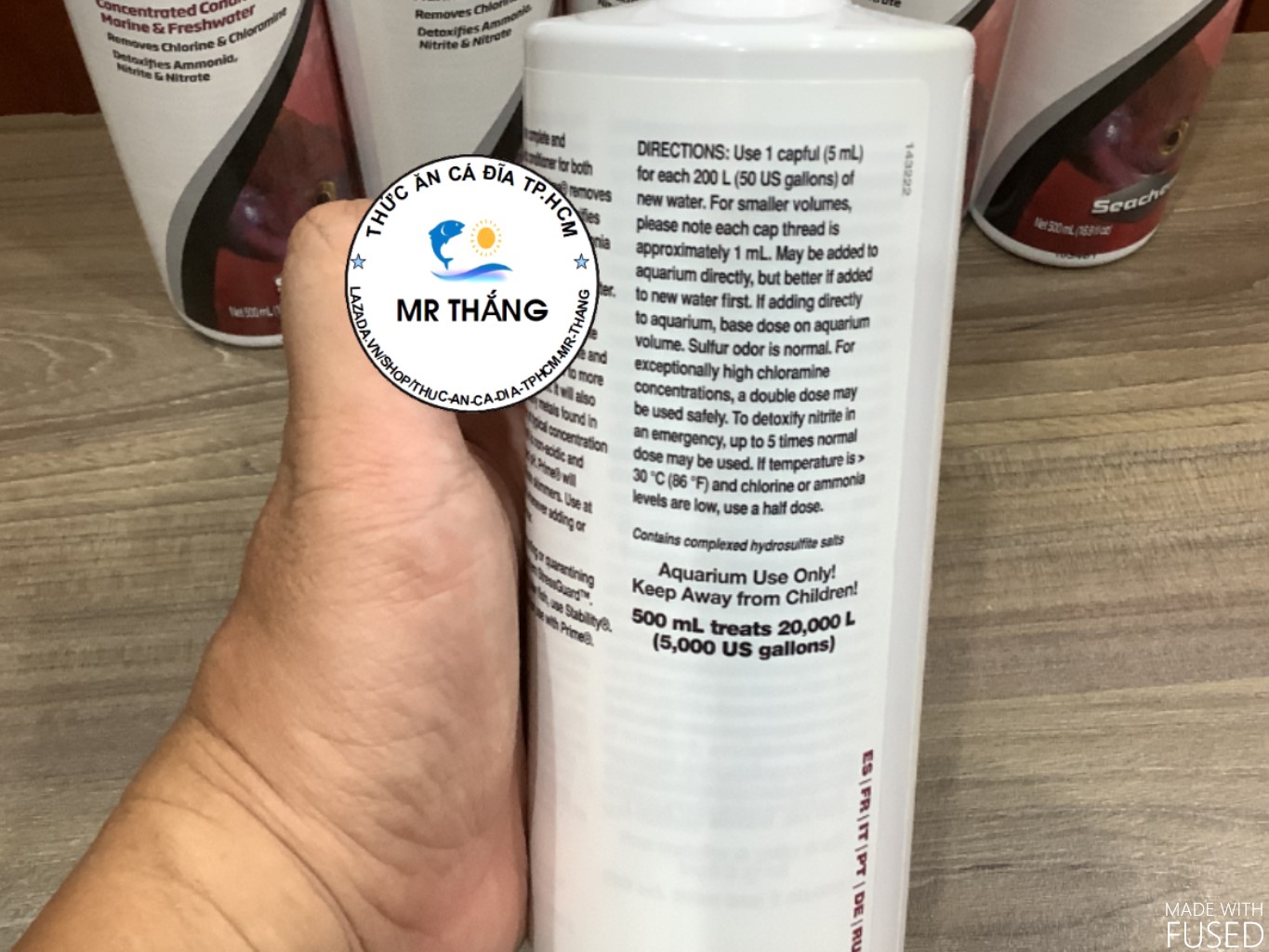 Seachem Prime 250ml; 500ml (dung dịch khử Clo, Cloramin; NH3, NO2, NO3 cho nước)