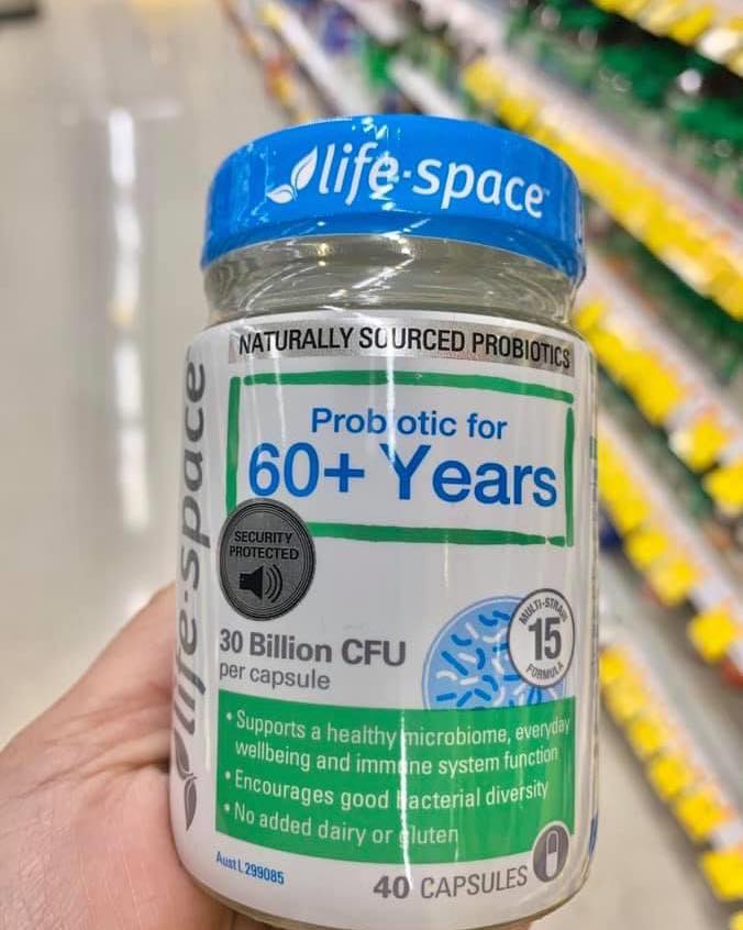 Men vi sinh Life Space Probiotic For 60+ Years 40 Capsules