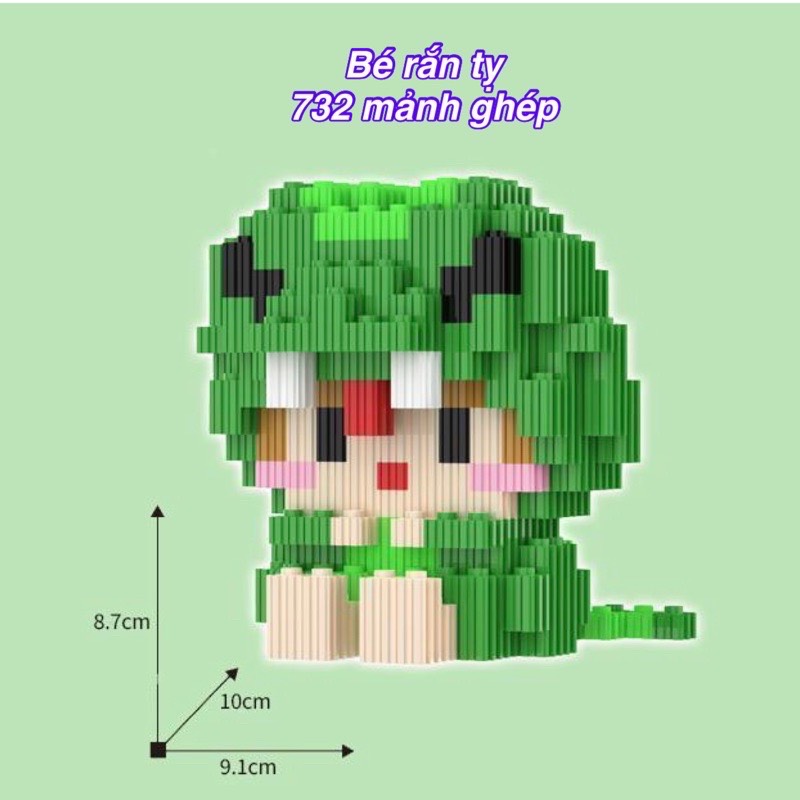Mô hình lắp ráp lego 12 con giáp chọn mẫu