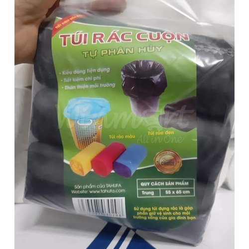 Combo 3 Cuộn Túi Đựng Rác Đen Tự Phân Hủy