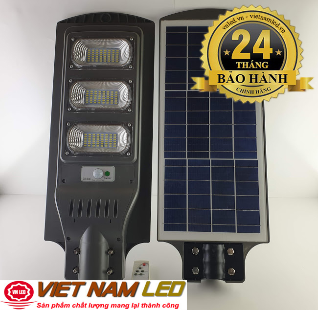 Đèn đường led năng lượng mặt trời 90W, pin 24Ah hàng chính hãng vnled, vietnamled, 0936395395