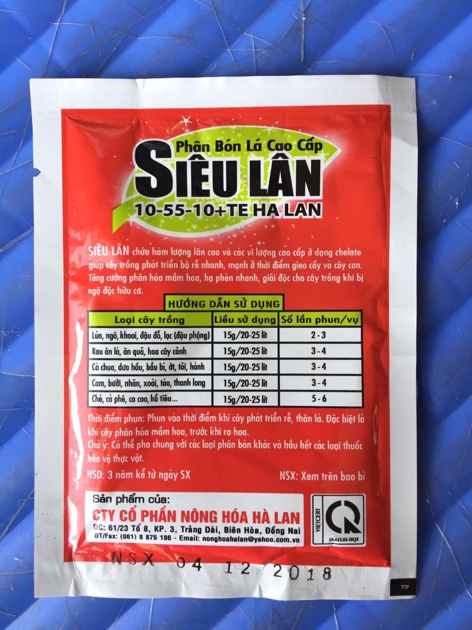 Set 2 gói siêu lân 15g-10-55-10+TE-Hà Lan