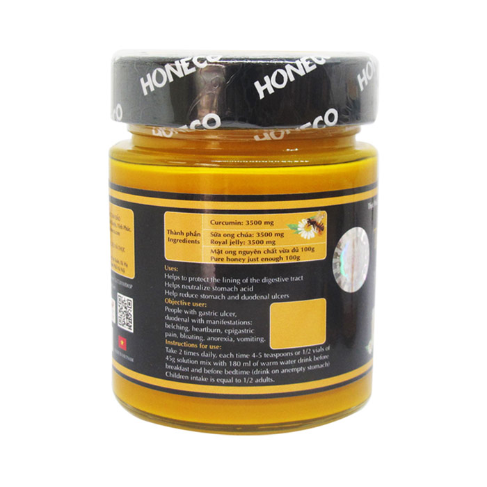 Nghệ mật ong Tacumin Honeco 250g (Mật ong, tinh chất nghệ Curcumin, Sữa ong chúa tươi)