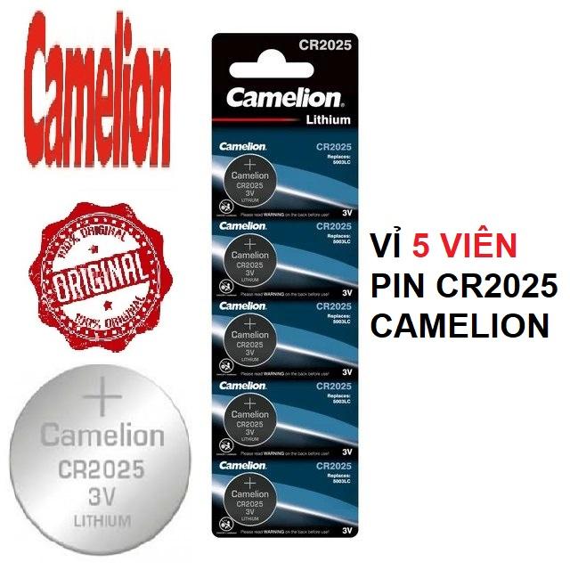 [HCM]Vỉ 5 viên pin CR2025 3V CAMELION CR-2025 2025 3 Vol (Hàng hãng)