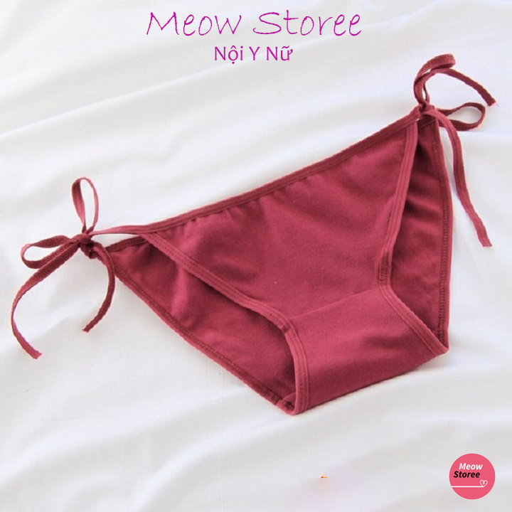 Combo 4 Quần Lót Nữ Cotton Sexy Cột Dây Cute