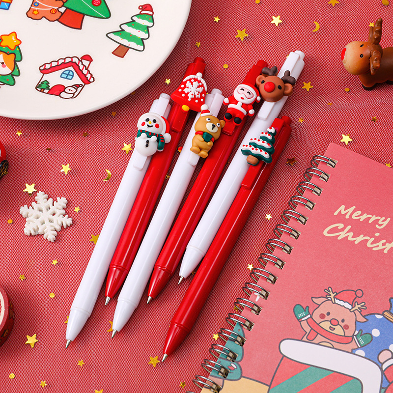 Bút bi bấm dễ thương 14.4cm mực đen 0.5mm