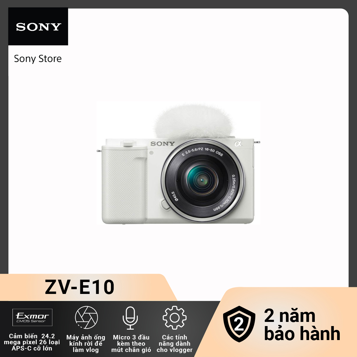 Máy ảnh kỹ thuật số ống kính rời ZV-E10