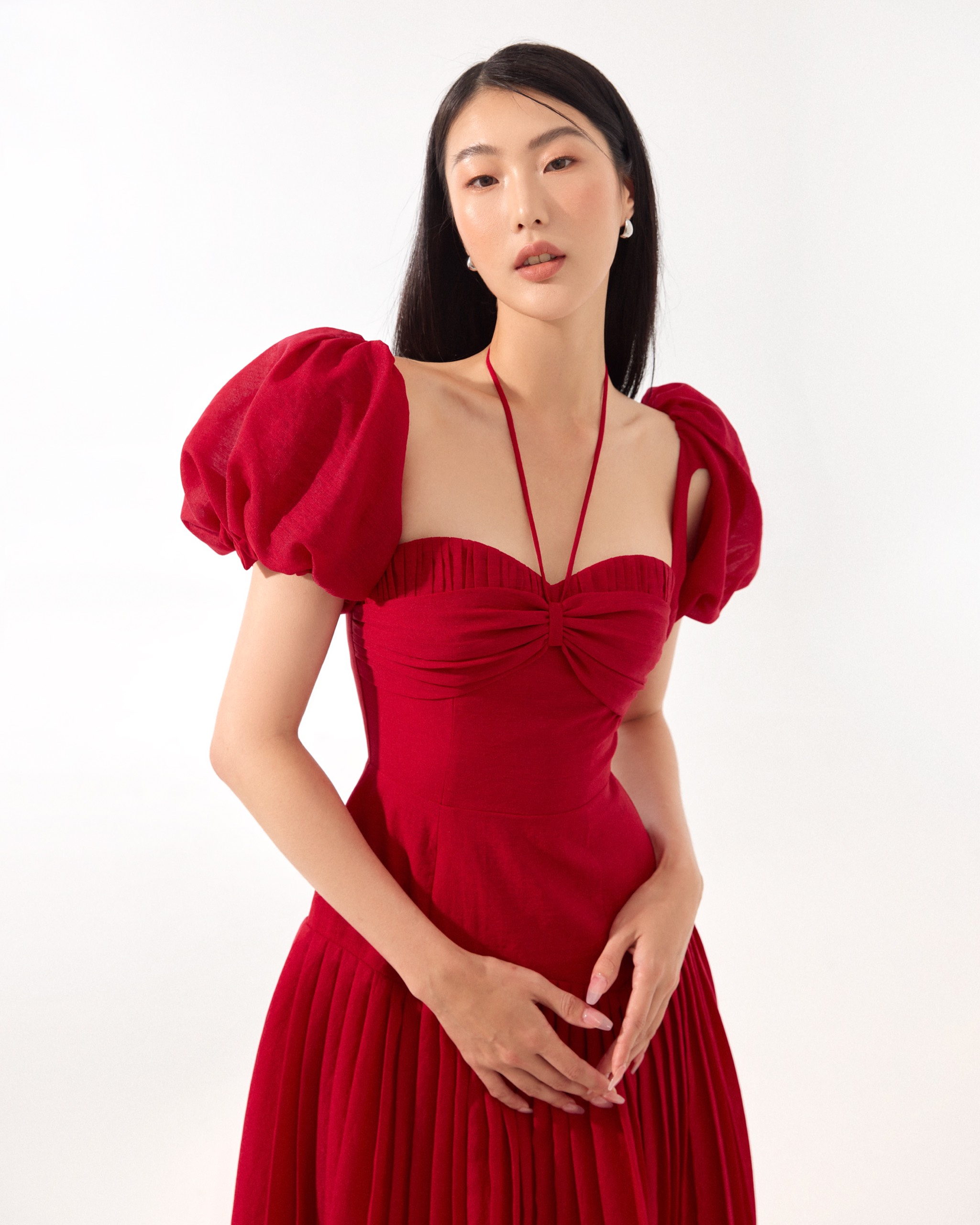 Đầm dài dập ly CHLOVERSTUDIO Della midi dress