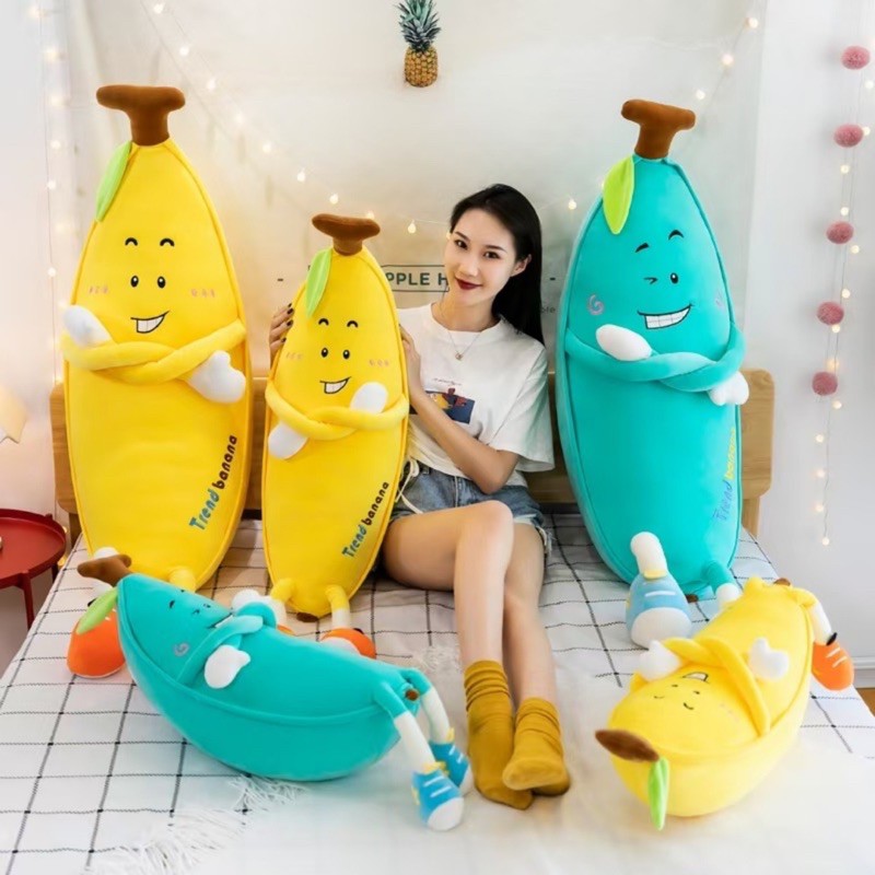 Gối ôm Gấu Bông Chuối Trend Banana - Hàng Nhập Khẩu