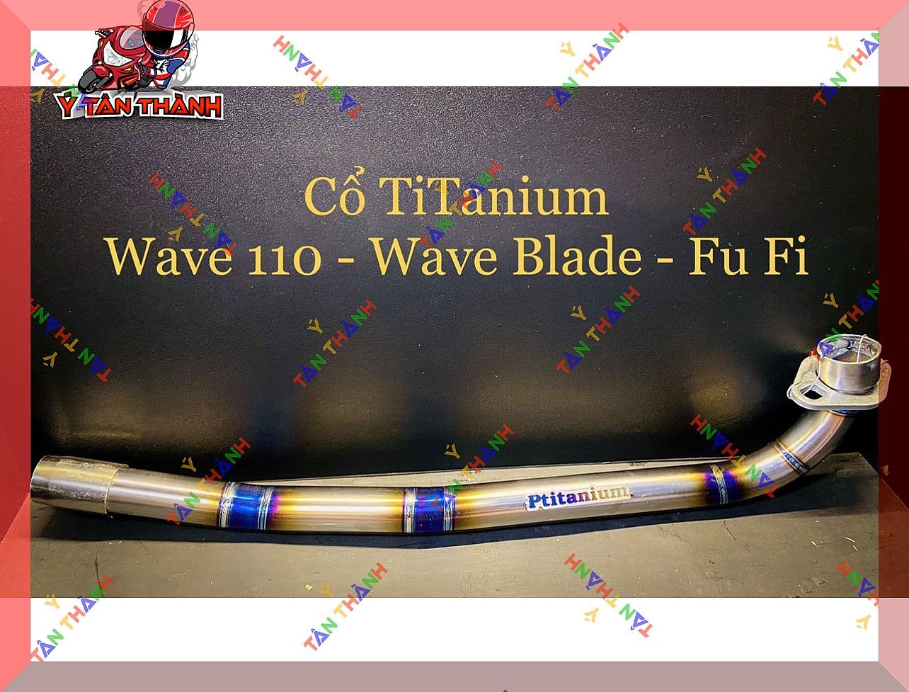 Cổ pô titan xe wave A 110,Wave Blade,future 125 MS 71