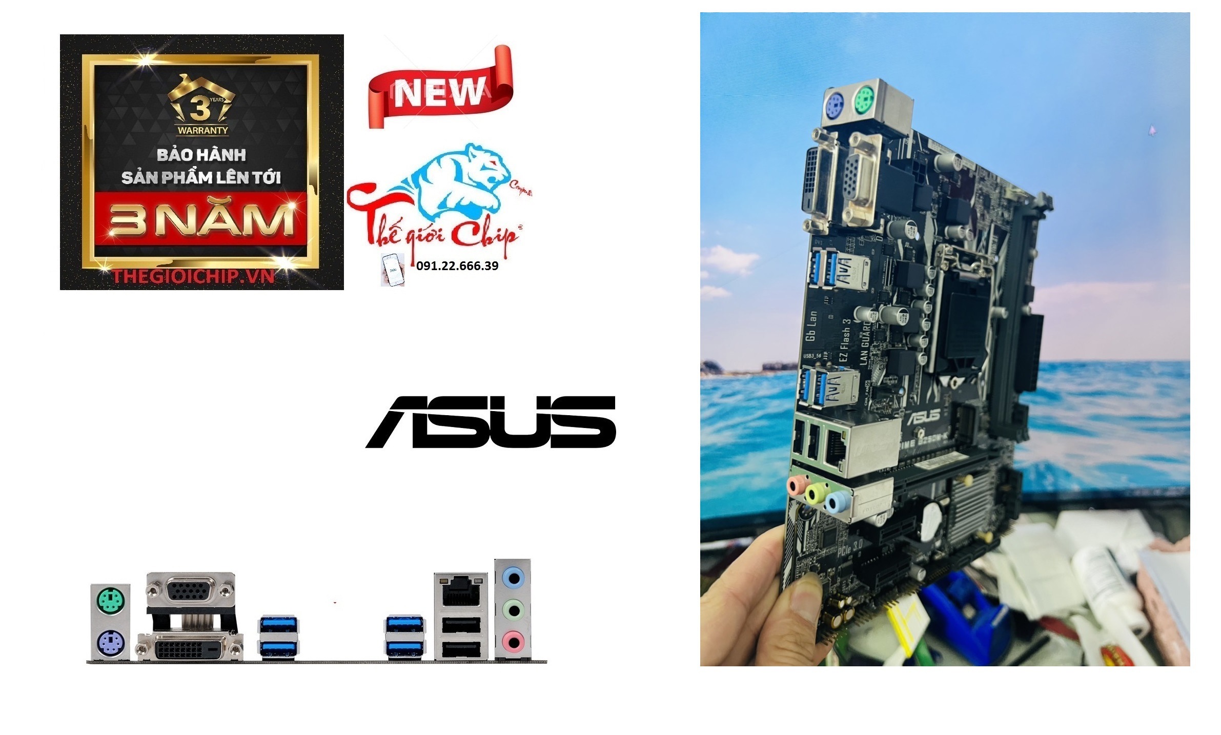 [HCM]Bo Mạch Chủ (Mainboard) ASUS PRIME B250M-K (CTY Box-3 Năm)