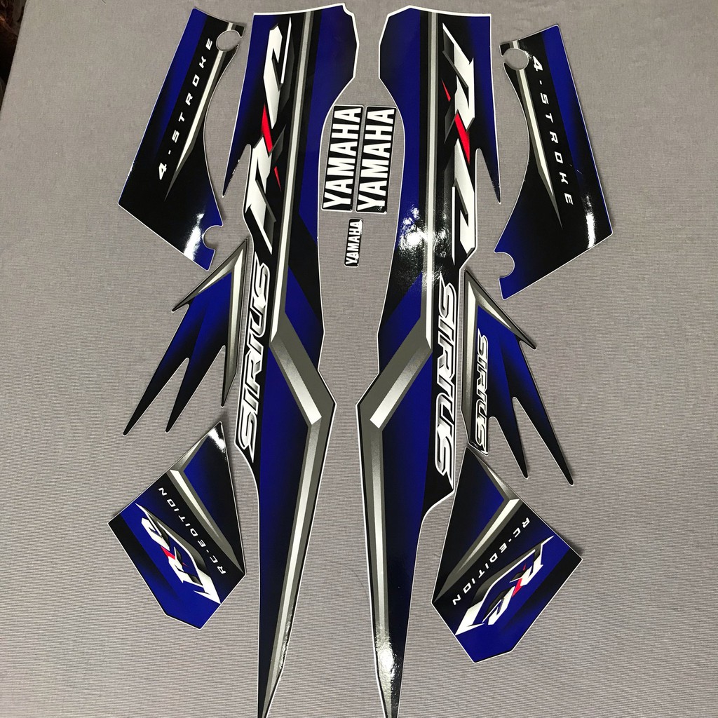 Nguyên bộ tem rời 3 lớp zin thái dán xe máy Yamaha Sirius RC màu Xanh dương