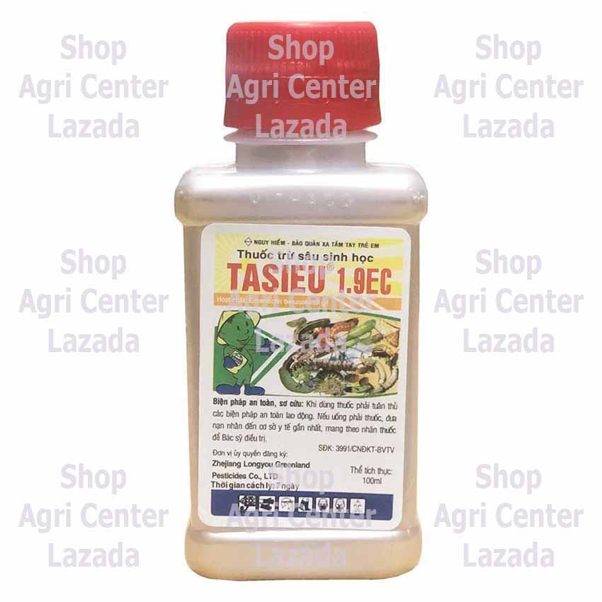Th uốc trừ sâu sinh học TASIEU 1.9EC (100ml) - Nội hấp lưu dẫn phổ tác dụng rộng đặc tr ị nhiều loại sâu b ệnh trên nhiều loại cây trồng.