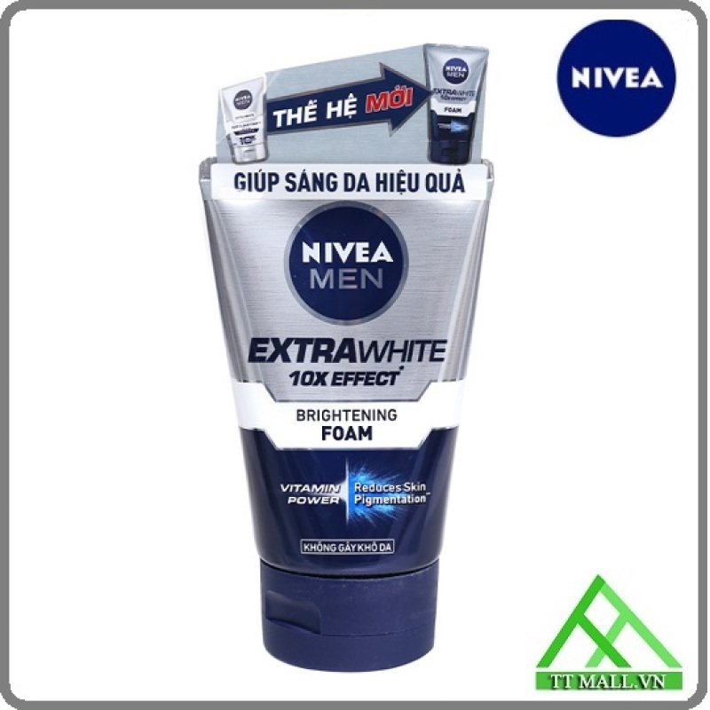 Sữa rửa mặt Nivea Men Extra White sáng da 100g giá rẻ