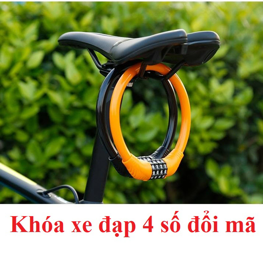 Khoá dây 4 số đổi mã chống chộm cho xe đạp chất lượng cao