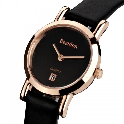 Đồng hồ nam dây da Bestdon BD9951G (Đen)