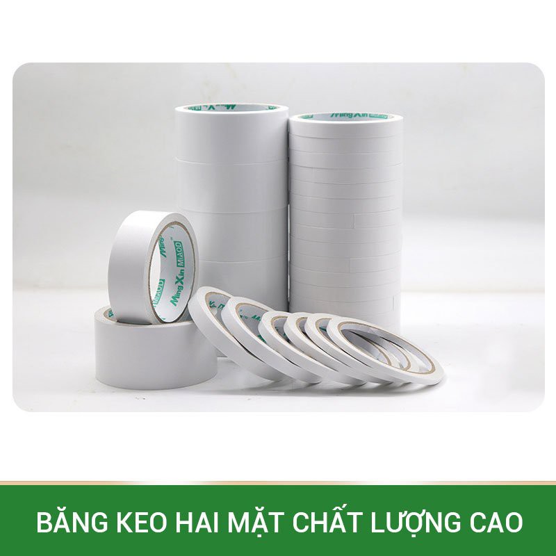 [HÀNG CÓ SẴN] Băng Keo giấy 2 Mặt Nhiều Kích Thước