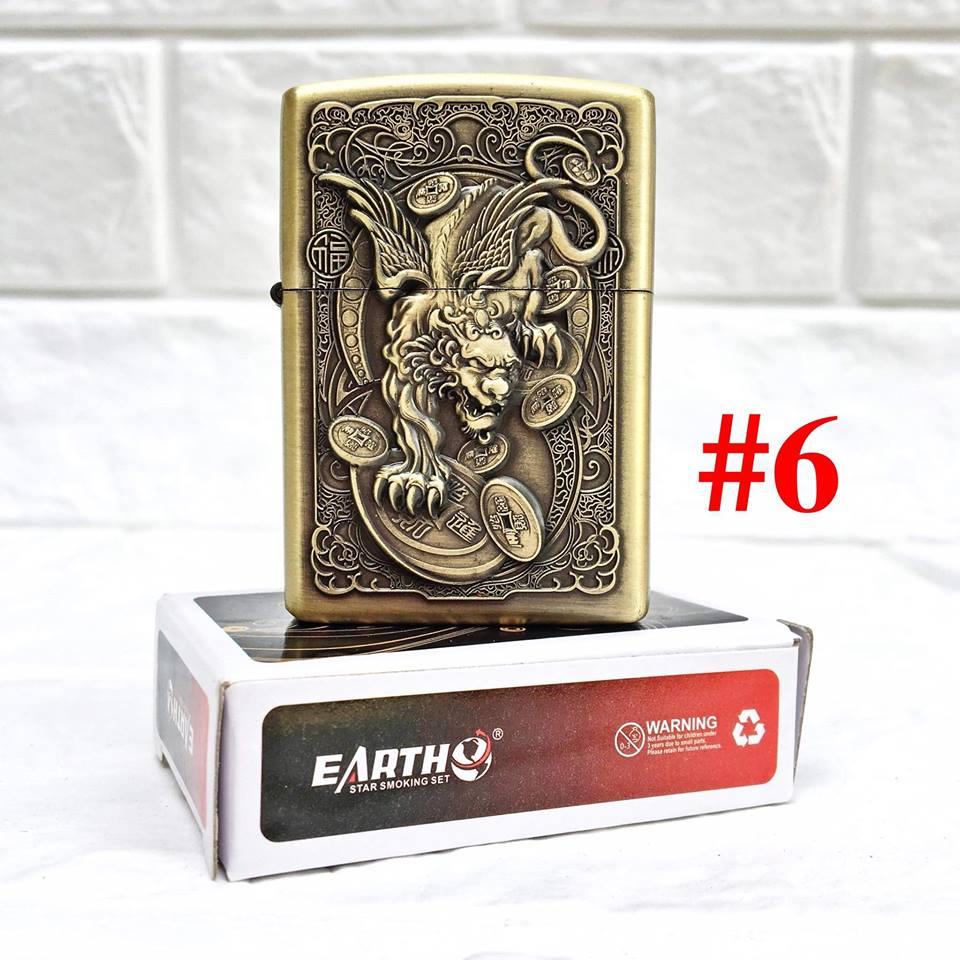 [HCM]BẬT LỬA ZIPPÔ ĐỒNG HÌNH NỔI ĐỦ KIỂU BAO ĐẸP