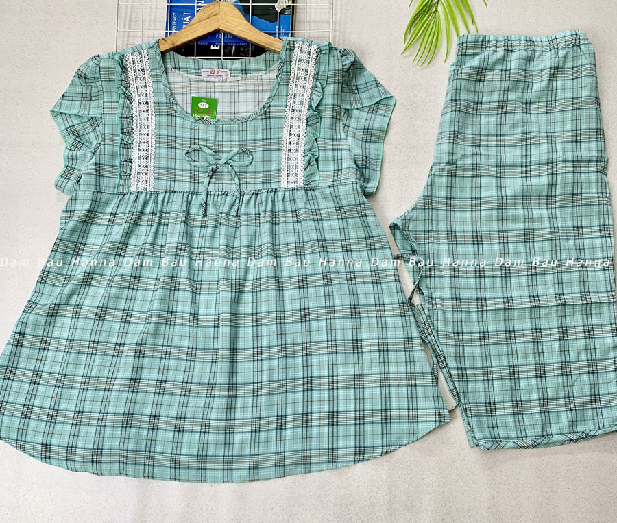 Đồ bầu mặc ở nhà BIG SIZE HANNA có size 40kg tới 95kg có lưng thun điều chỉnh vải lụa cao cấp thoáng mát không nhăn không xù co dãn tốt đặc biệt dành cho mẹ bầu béo