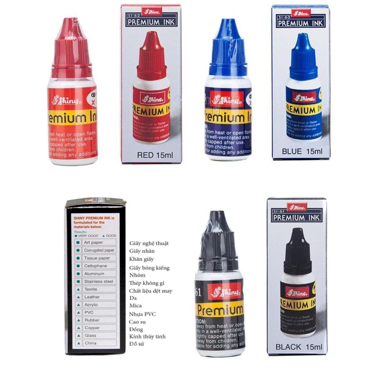 Mực đổ dấu Shiny - màu đỏ - 28ml