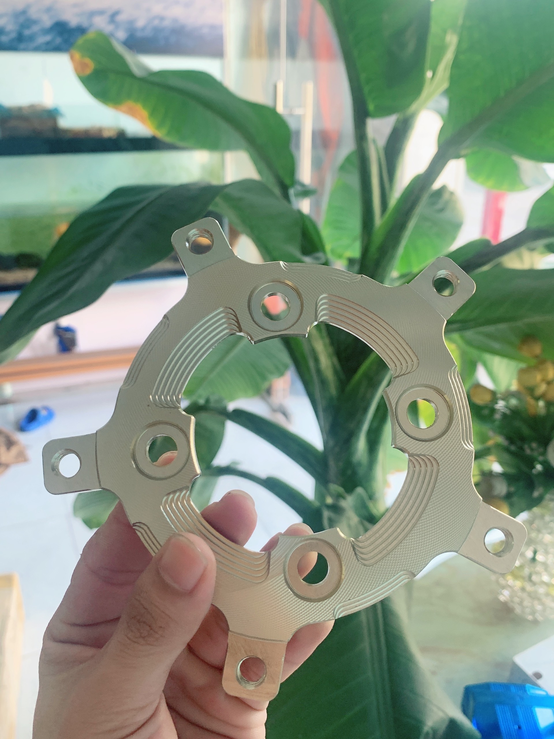 Lòng đĩa chuyển đia 5 lỗ ex150/155 ra đĩa 4 lỗ thông dụng_lòng cnc sắc xảo sử dụng cho nhiều dòng xe