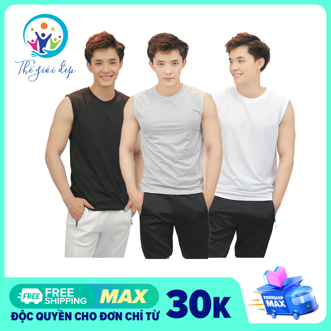 [HCM]Bộ 3 áo thun body ba lỗ nam