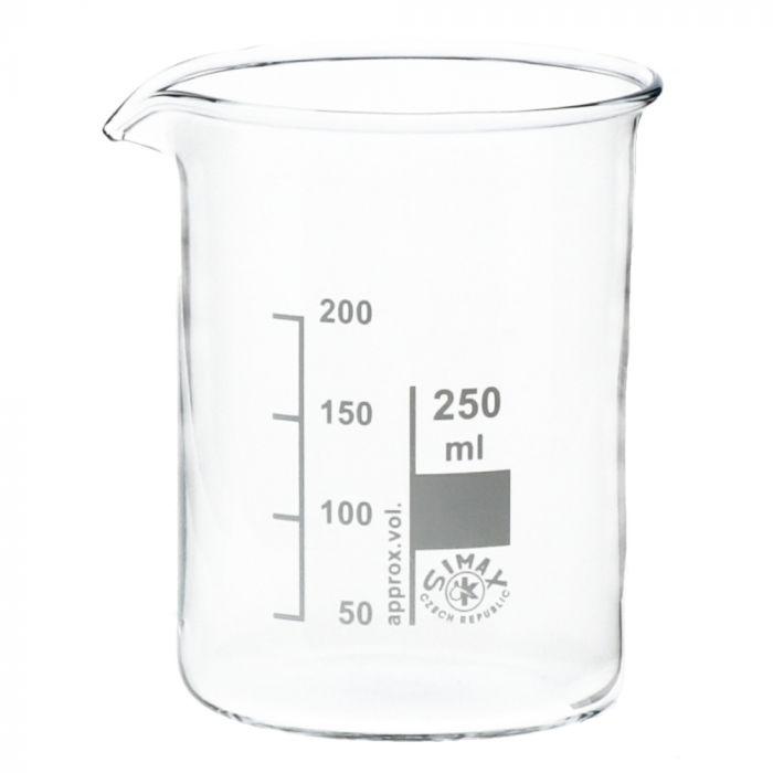 Cốc thủy tinh thấp thành có mỏ 250ml SIMAX