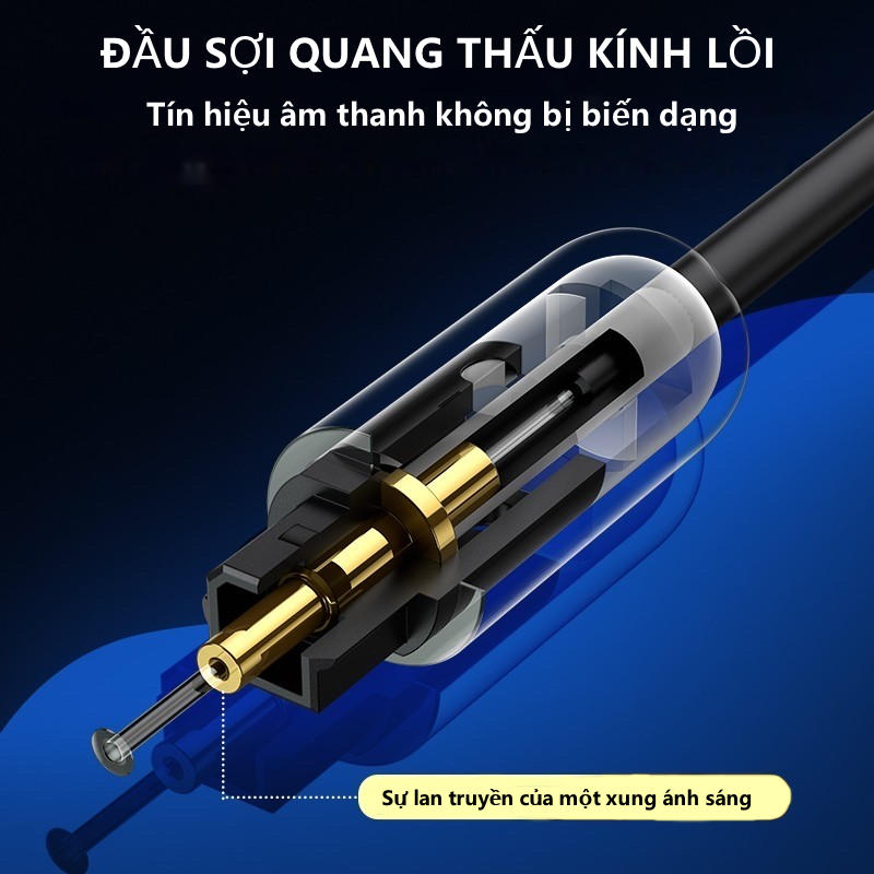 Cáp audio quang Toslink Optical hỗ trợ âm thanh 5.1/ 7.1 UGREEN