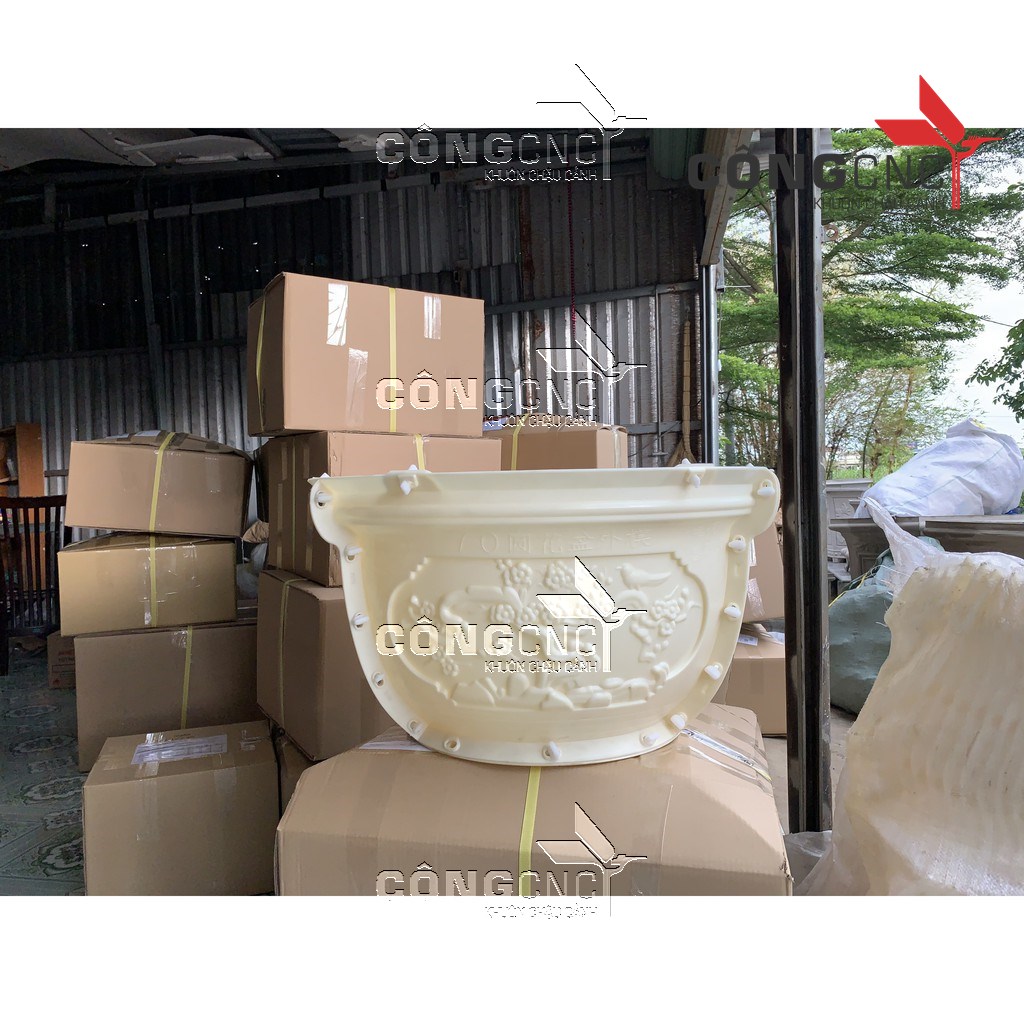 [Khuôn chậu Tròn] Khuôn Chậu Cảnh ABS Tròn 50