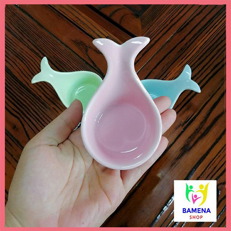 chén bát gốm sứ hình cá voi đáng yêu cho bé