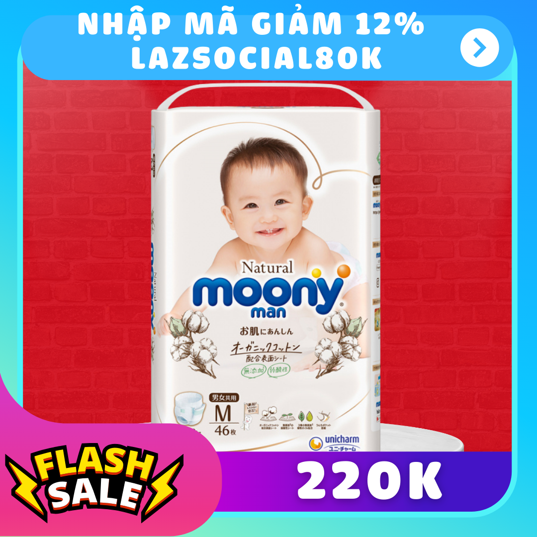 Tã/bỉm moony trắng cao cấp nội địa nhật dán/quần đủ size nb/s/m/m/l/xl cho trẻ em