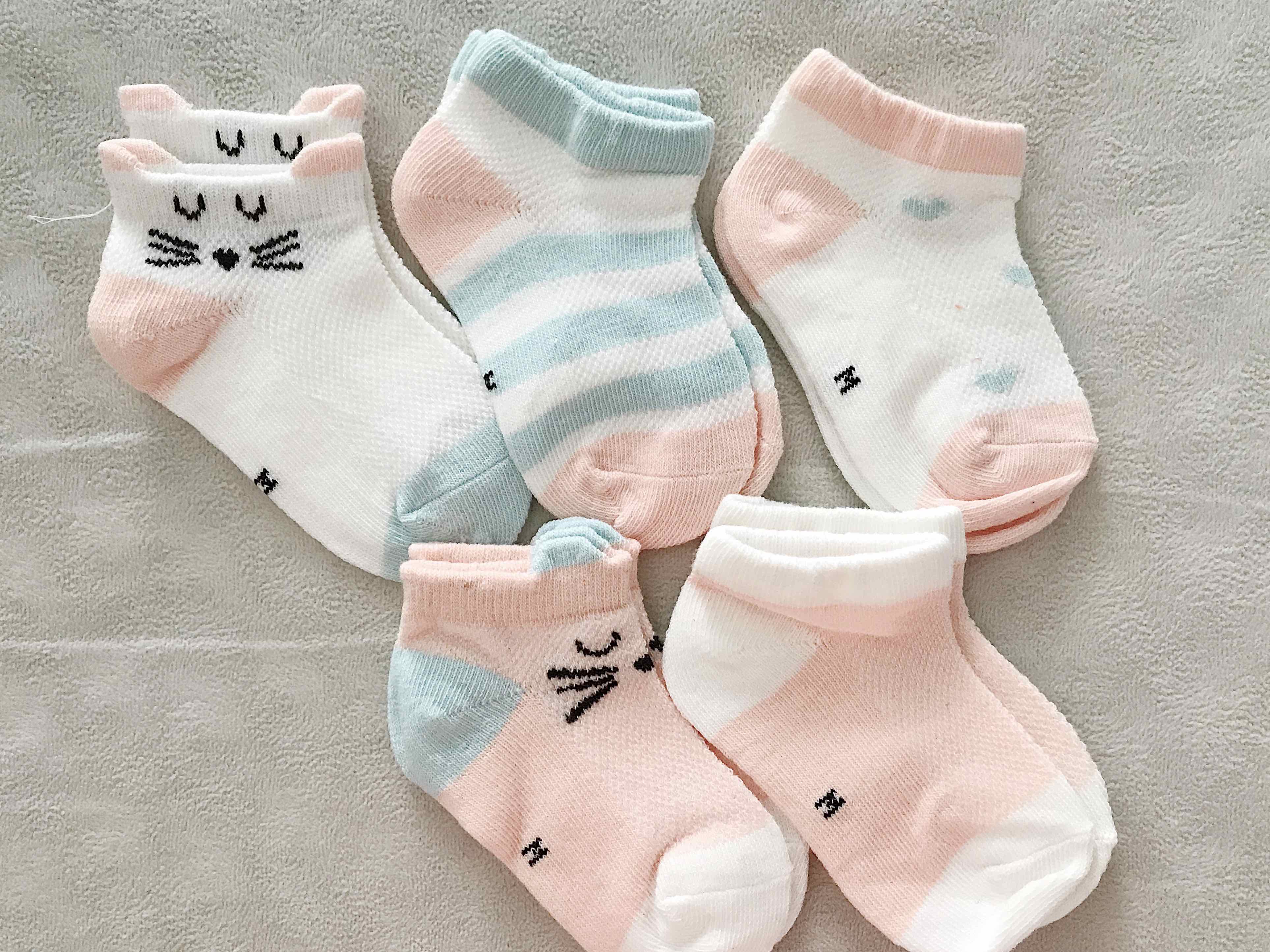 [HCM]SET 5 ĐÔI VỚ COTTON CHO BÉ TỪ SƠ SINH ĐẾN 1 TUỔI