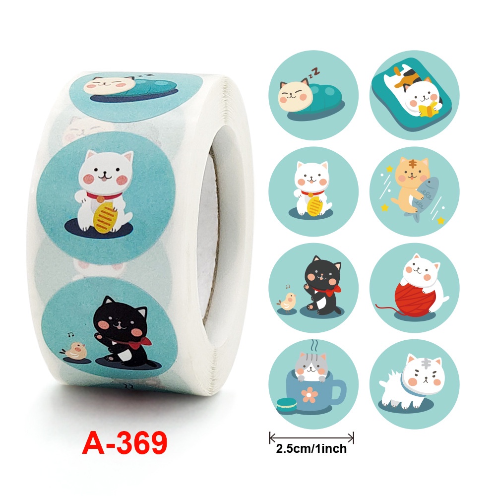 Cuộn 500 tem Sticker Thank You Dễ Thương 25mm BST A4