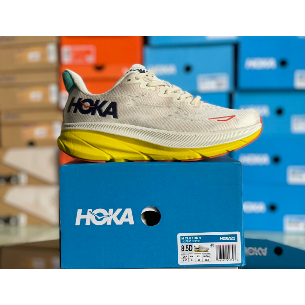 Giày Hoka Clifton 9 Running Hàng Chuẩn Full Box Full Size