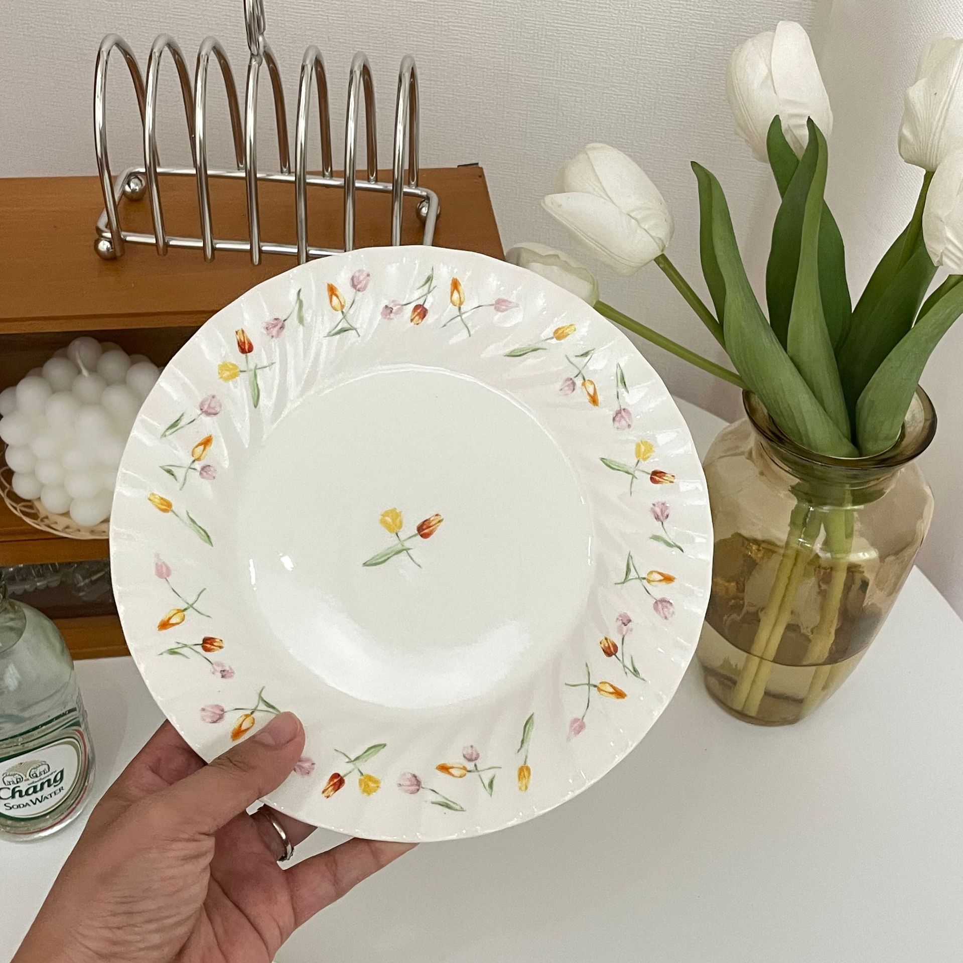 Đĩa gốm phong cách retro Pháp độc đáo lạ mắt