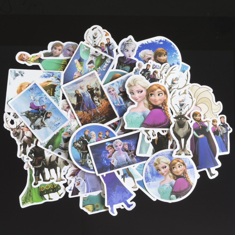 Elsa, Frozen Stickers set 30 đến 60 ảnh có ép lụa