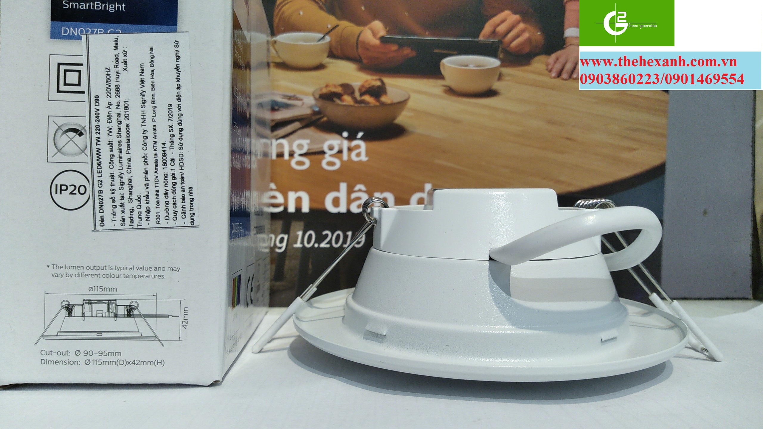 [HCM]Bộ đèn âm trần Philips LED DN027B G2 7W  D90 Tròn (Trắng/Vàng/Trung tính)