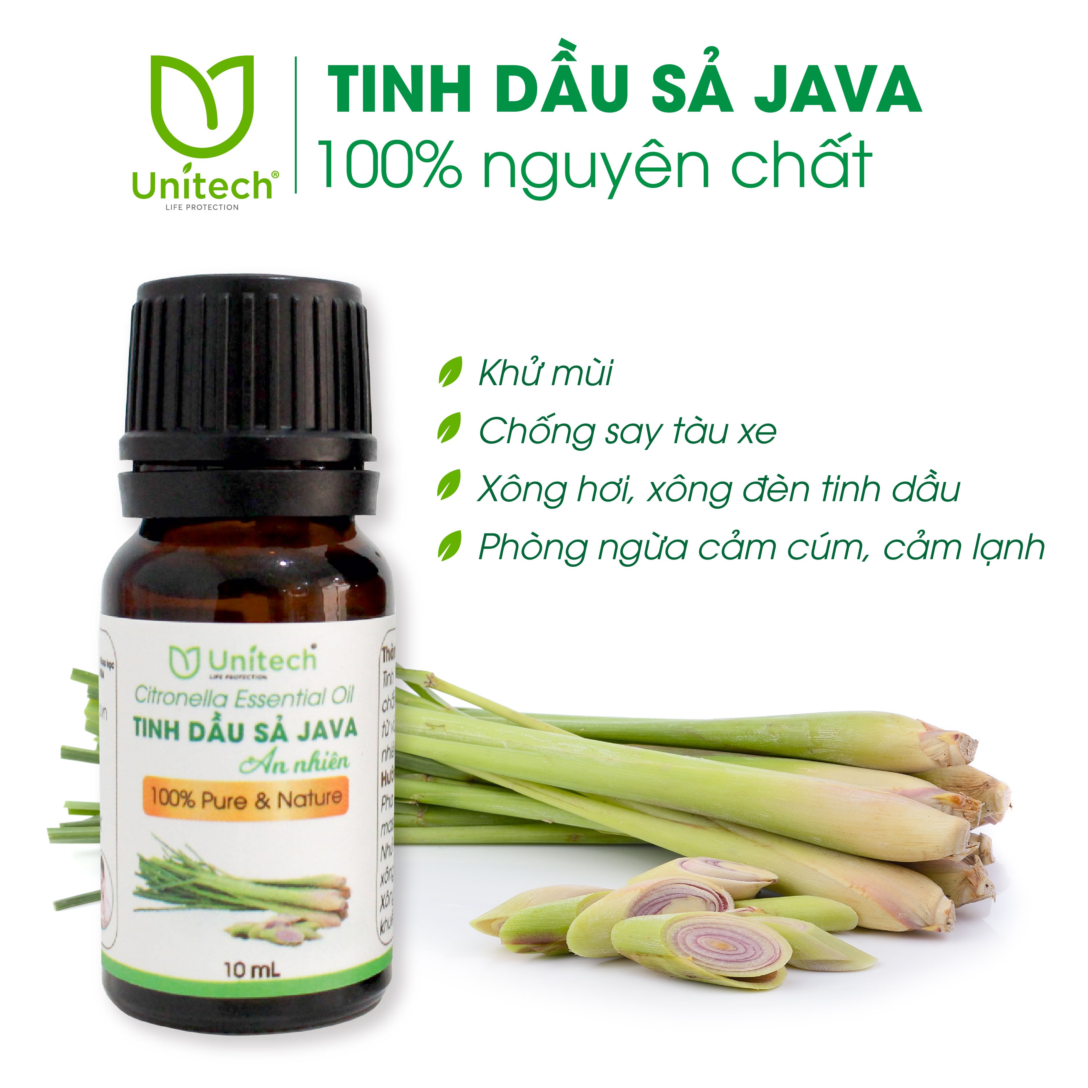 Tinh dầu Sả Java An Nhiên Nguyên Chất  Xông Phòng I Thư Giãn 10ml